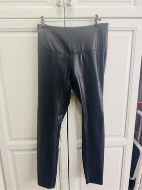 High-Rise Black Faux Leather Leggings